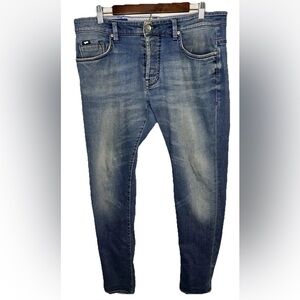 Gas Denim Jeans Men’s Norton Carrot Size 34x32 Medium Wash Button Closure EUC